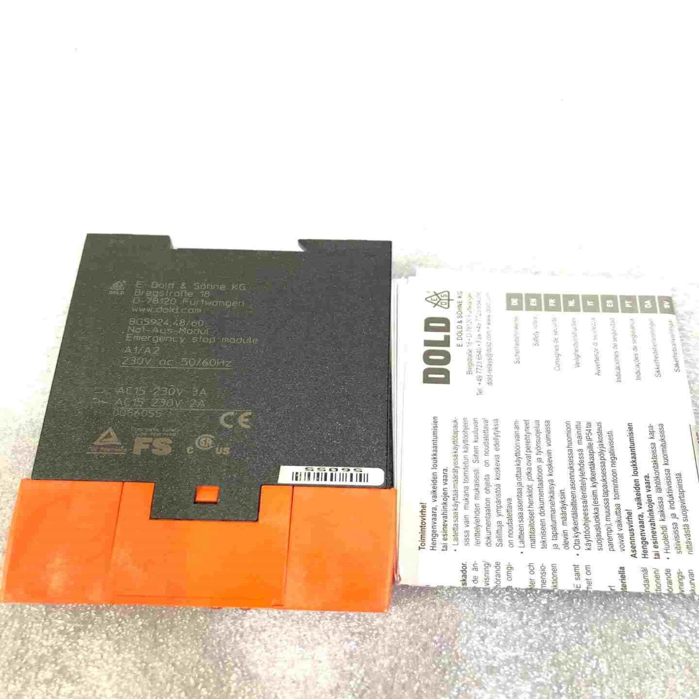 DOLD 多德安全继电器BG5924.48/60 货号0056055（佳毅工控）