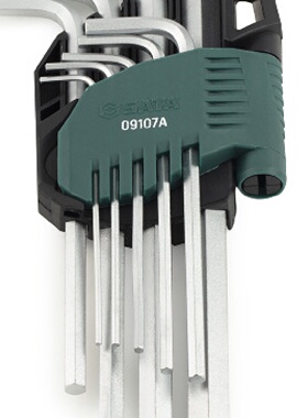 世达9件套铬钒钢特长内六角扳手09103A