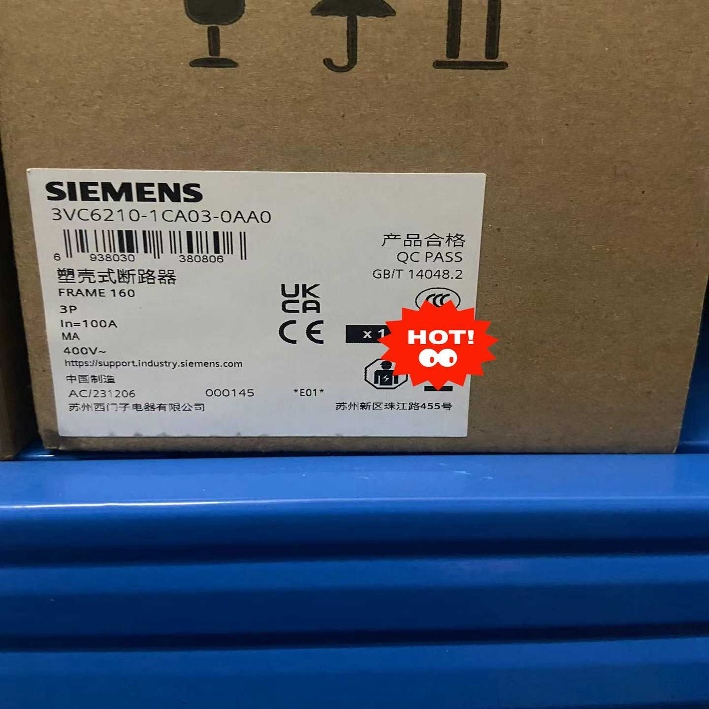 3VC6210-1CA03-0AA0塑壳断路器询价