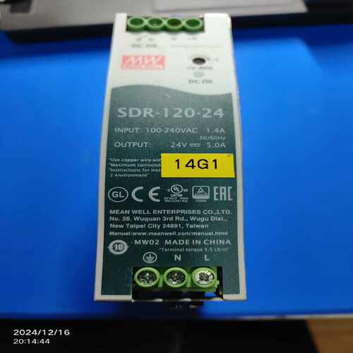 询价拍~明纬电源，型号SDR-120-24，实物图拍摄，功能，
