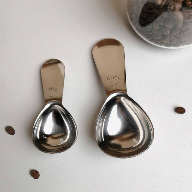 304食级不锈钢咖啡豆量勺专用奶粉燕麦冻干勺子15ml克勺g集