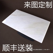 餐桌轻奢感大理石天然长方形进口家用桌面真奥利奥灰