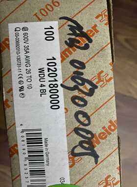 魏德米勒蓝色接线端子WDU4 BL 1020180000~询价