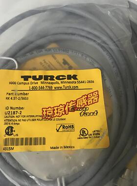隆兴图尔克TURCK 连接线 线RK 45T-2S653   RSC 45T-2S1538*