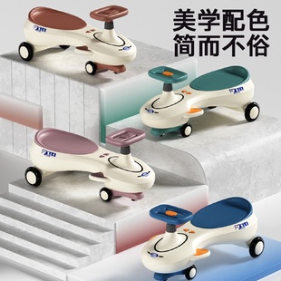 12岁摇摆溜溜车静音轮防侧翻大人可坐滑滑车 出口儿童宝宝扭扭车1