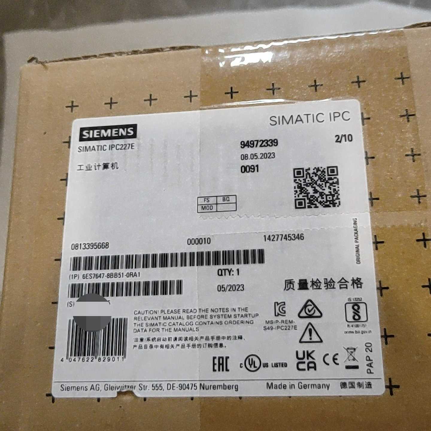 西门子SIMATIC IPC227E工业计算机，型号6ES7一议价商品