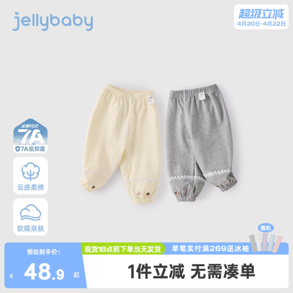 [7A抑菌]女童卫裤春款休闲百搭宝宝长裤春新款户外运动儿童束腿裤