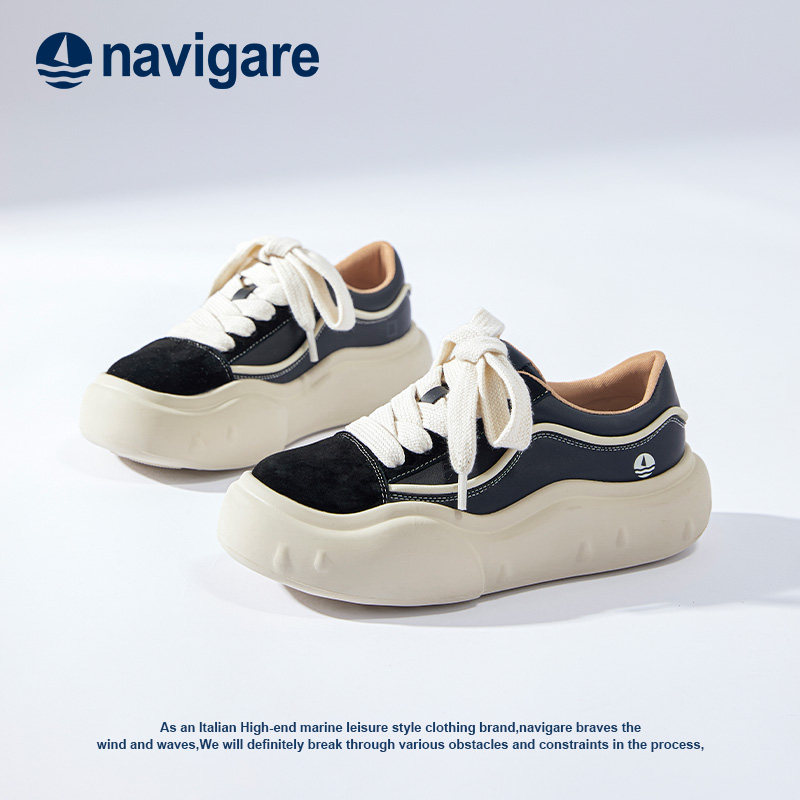 Navigare/纳维凯尔意大利小帆船低帮厚底女春系带百搭增高休闲鞋,女鞋,时尚休闲鞋,淘宝优惠券,粉丝福利购,淘宝优惠卷