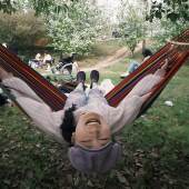 户外野餐防侧翻吊床露营装 阳台家用野营秋千双人吊椅 备折叠可携式