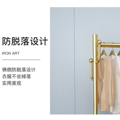 衣架落地卧室挂衣架家用客厅网红晾衣架阳台简易衣帽架凉衣服杆