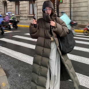 棉服女时尚 立领中长款 宽松小个子加厚保暖棉衣外套 冬季 2025年新款