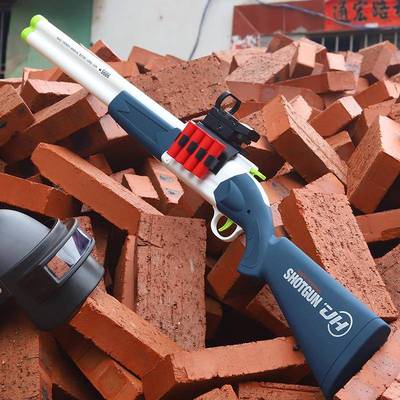 S686散弹枪喷子双管来福抛壳拉栓软弹枪xm1014霰弹仿真男孩玩具枪