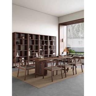 实胡木功夫泡茶桌椅组合黑木干湿茶台桃办公家用一泡 7TIVV新中式