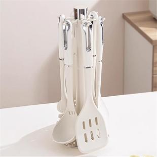 家用食品级不粘锅专用炒菜铲 日本高颜值高端白色硅胶锅铲厨具套装