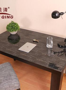 软玻璃桌布仿大理石大班写字台书桌办公黑色桌布桌垫大理石纹防水