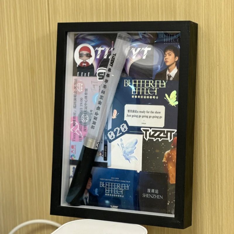 鹿晗season4亚洲演唱会应援棒收纳相框明星应援物周边透明防尘展