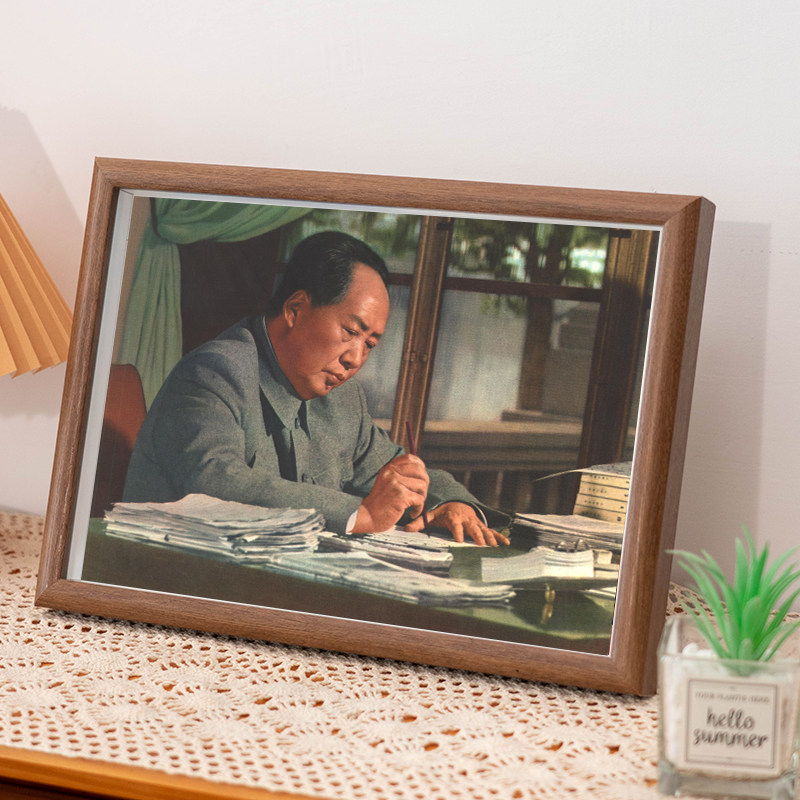 毛主席画像1961广州客厅相框