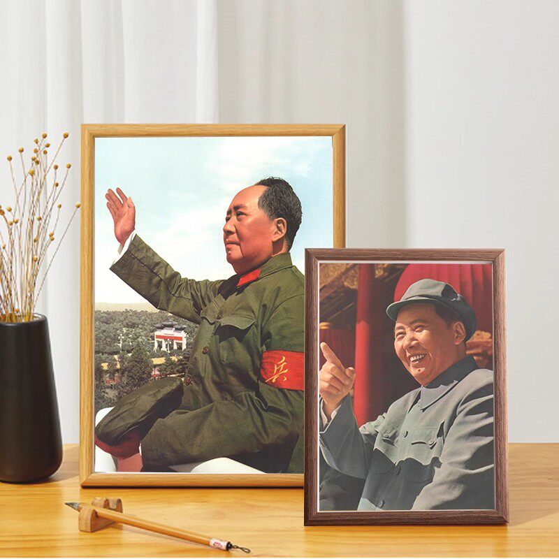 毛主席天安门检阅画像相框摆台