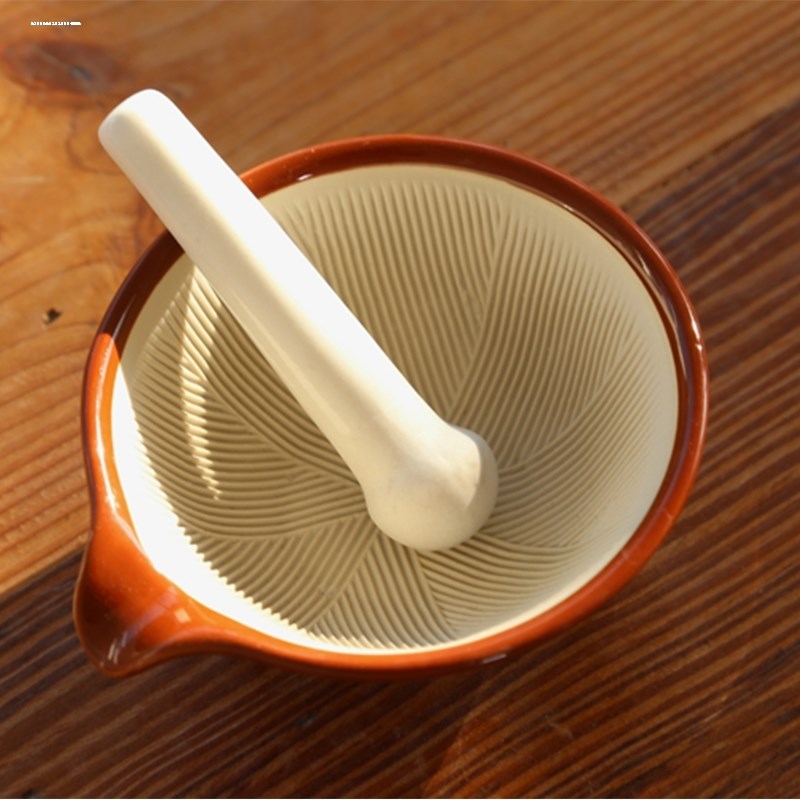 婴儿辅食研磨器宝宝手动研磨碗果蔬米糊食物碾磨器日式陶瓷磨蒜器