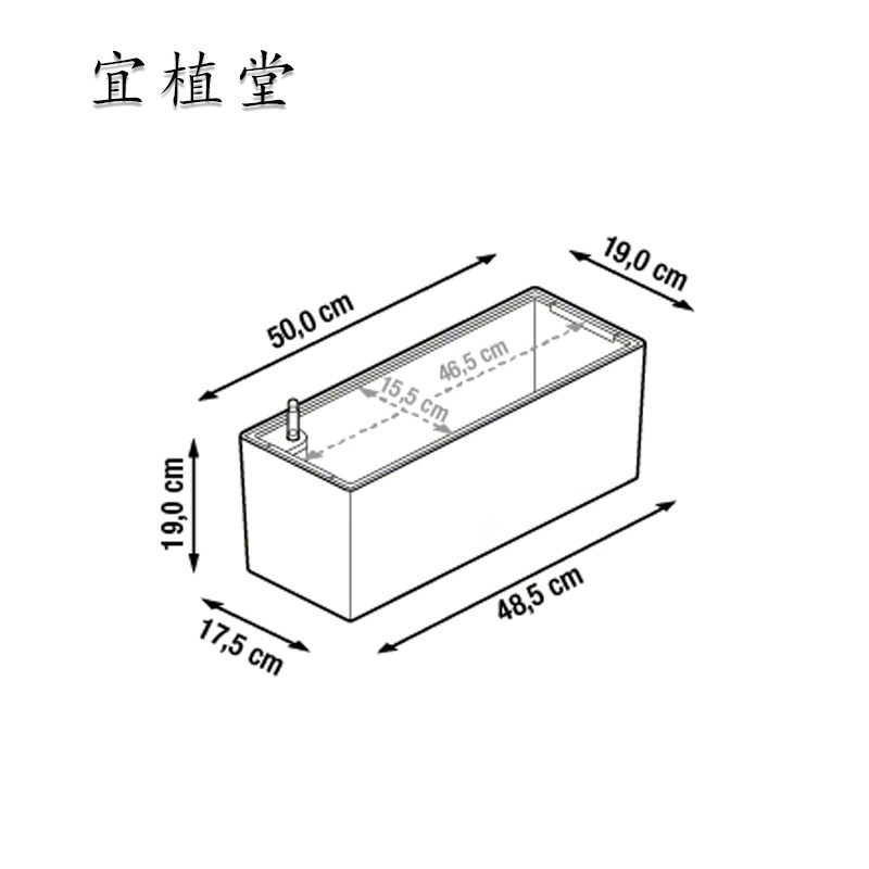 阳台花盆自吸水壁挂栏杆护栏悬挂式长方形窗台户外人气种植箱花箱