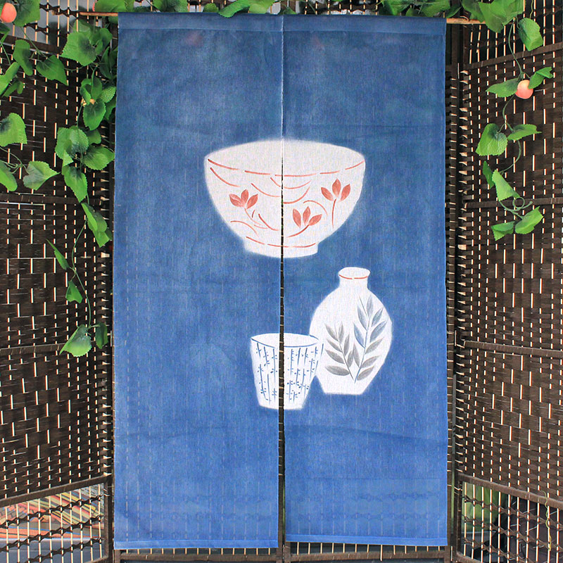 日式麻门帘布艺玄关帘客厅卫生间隔断帘家居装饰窗帘田园竹子挂帘