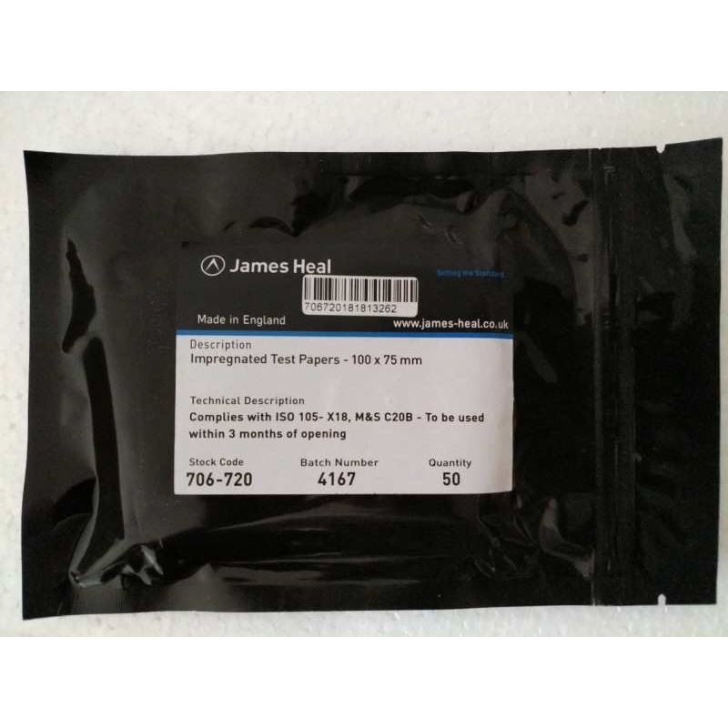 James Heal酚黄泛黄变控制布706-709酚黄测试控制泛黄测试控制布