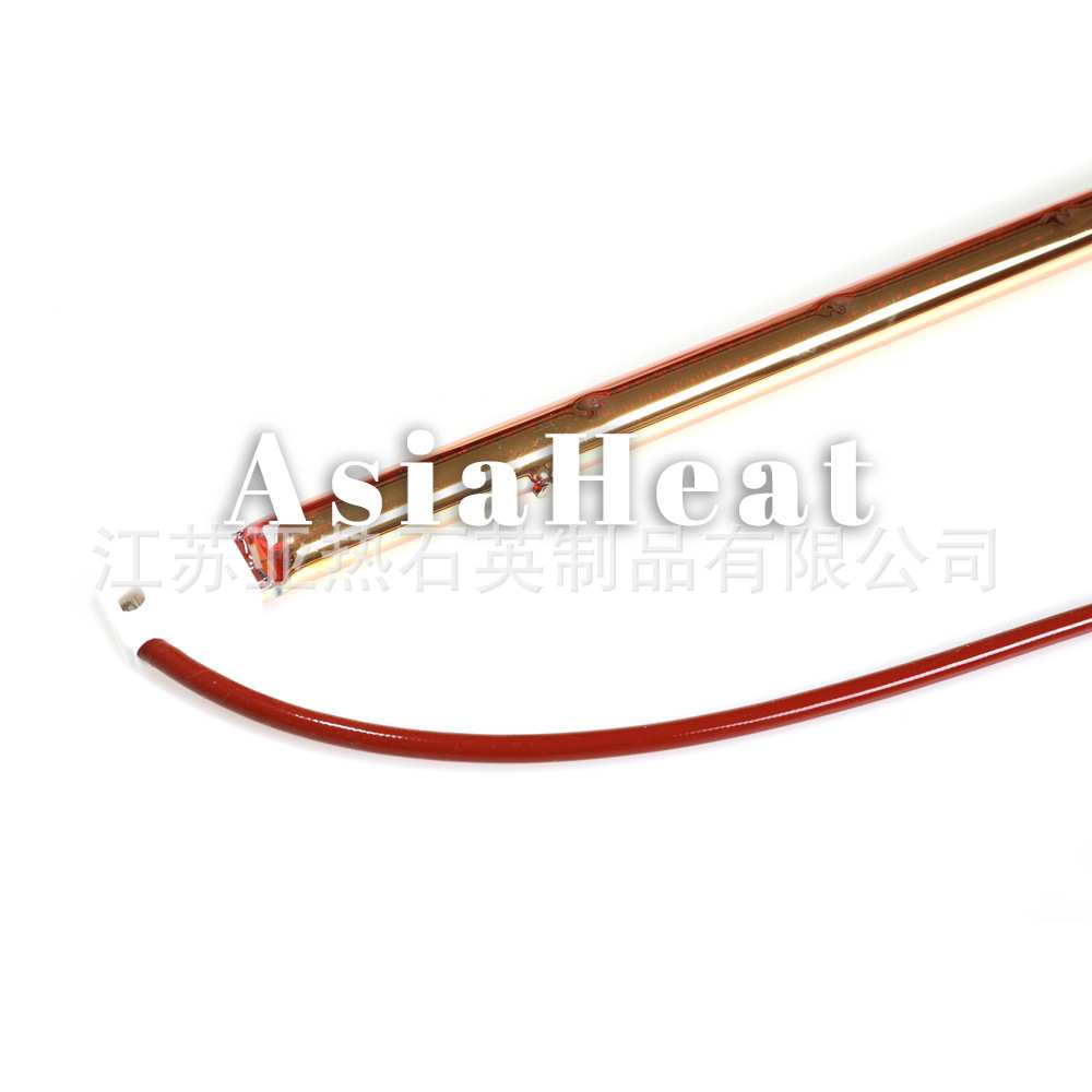 1000W 350mm SK15方磁头红外线卤素石英玻璃加热管 镀金加热灯管