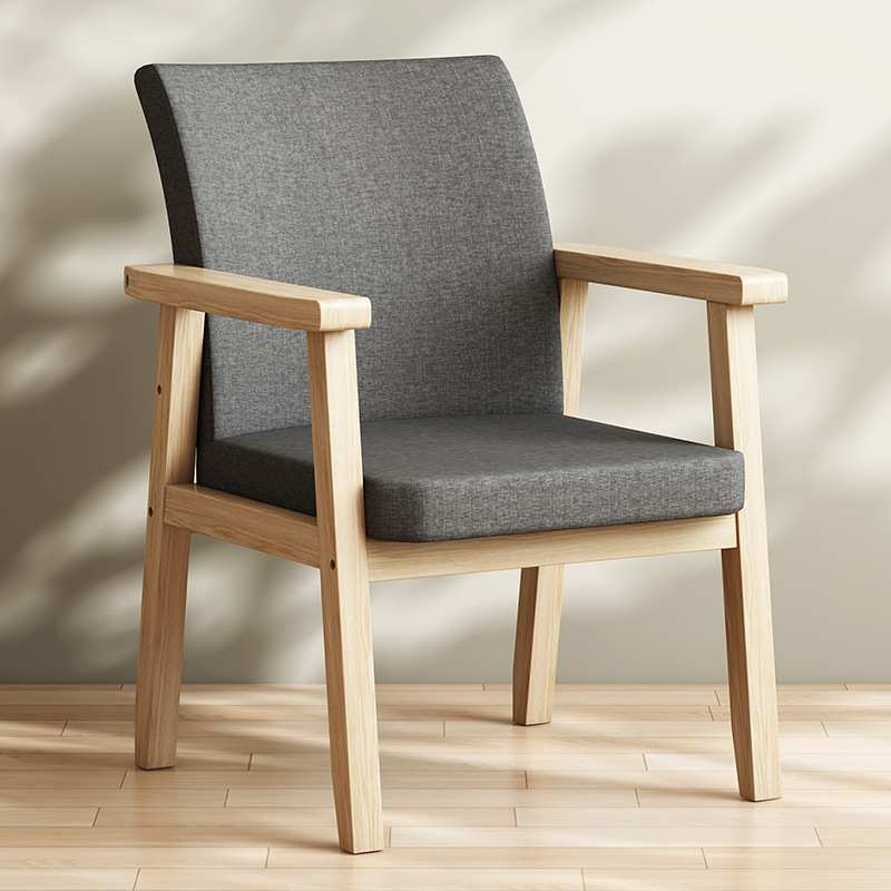 实木椅子家用电脑椅办公学习座椅带扶手书桌椅凳子餐椅多颜色可选