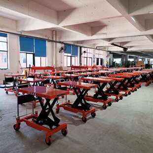 普尔夫升降平台车加滚珠滑轮牛眼珠液压车升降机固定电动升降车