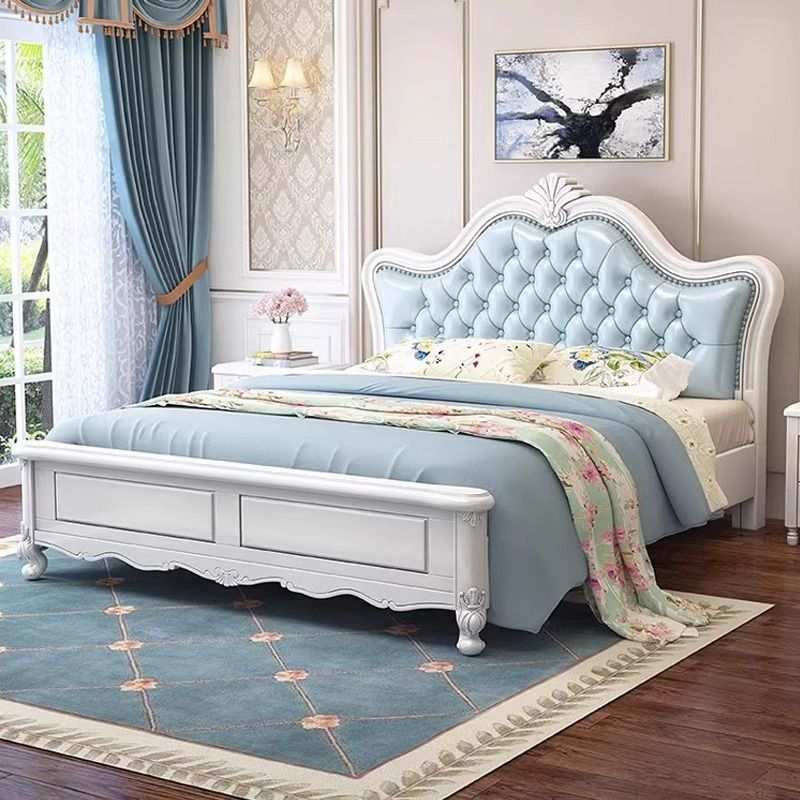 欧式实木床1.8双人床主卧大床家用1.5单人床现代婚床厂家直销1.2