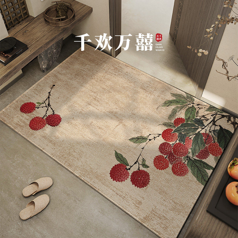 新中式门垫大门口脚垫耐脏防滑进门地毯家用室内高级感入户门地垫