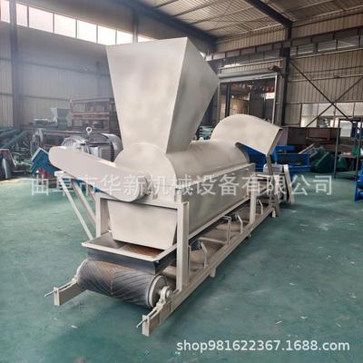 电动菌菇包拆袋分离粉碎机 铲车上料菌棒分离机 香菇菌包脱袋机