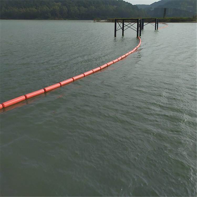 直径200mm水下挂网拦污浮筒 可做河道分界线 一体式浮筒