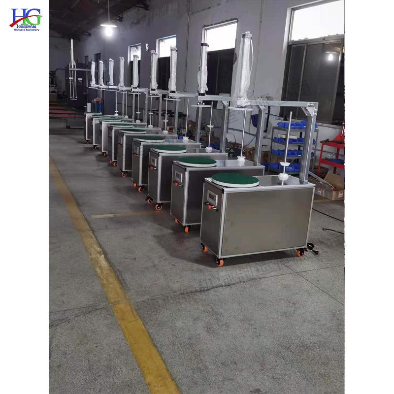 小型台式小托盘缠绕机 纸箱用缠膜裹包设备 带压顶款箱体包装机