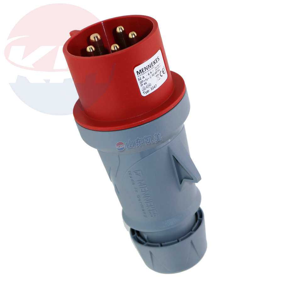 德国MENNEKES插头TYP3247 32A-6H/380-415V IP44 3P+N+E 替代TYP4