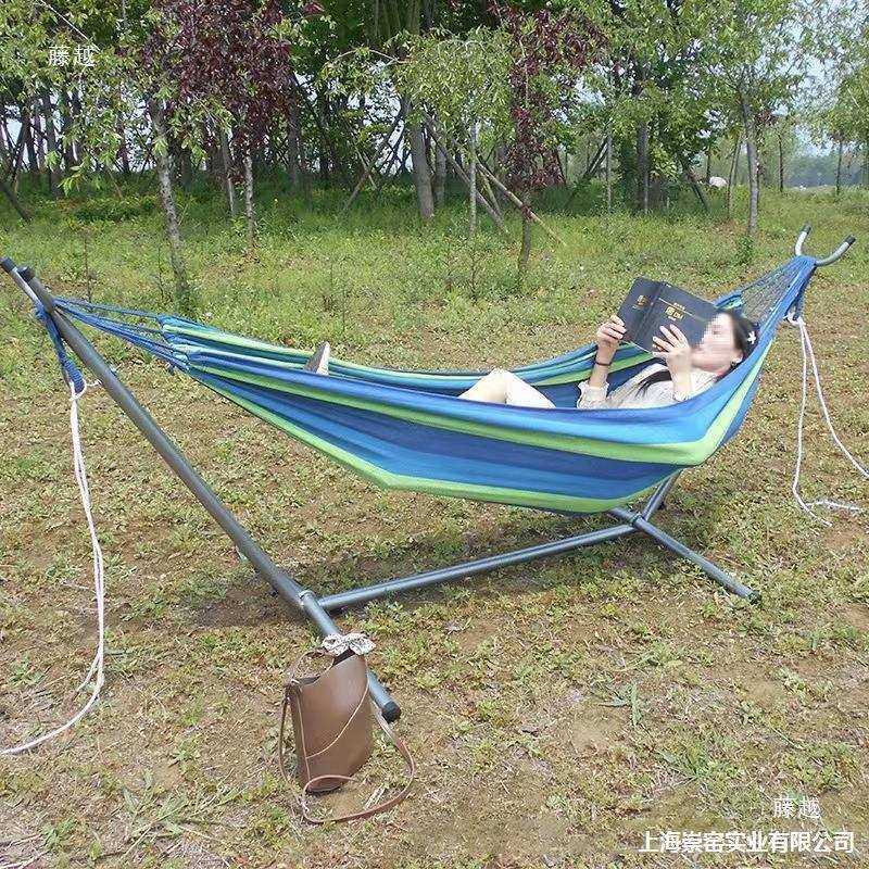 加粗羊角公园可拆卸吊床支架秋千架子拆卸吊床床架折叠铁管千架架