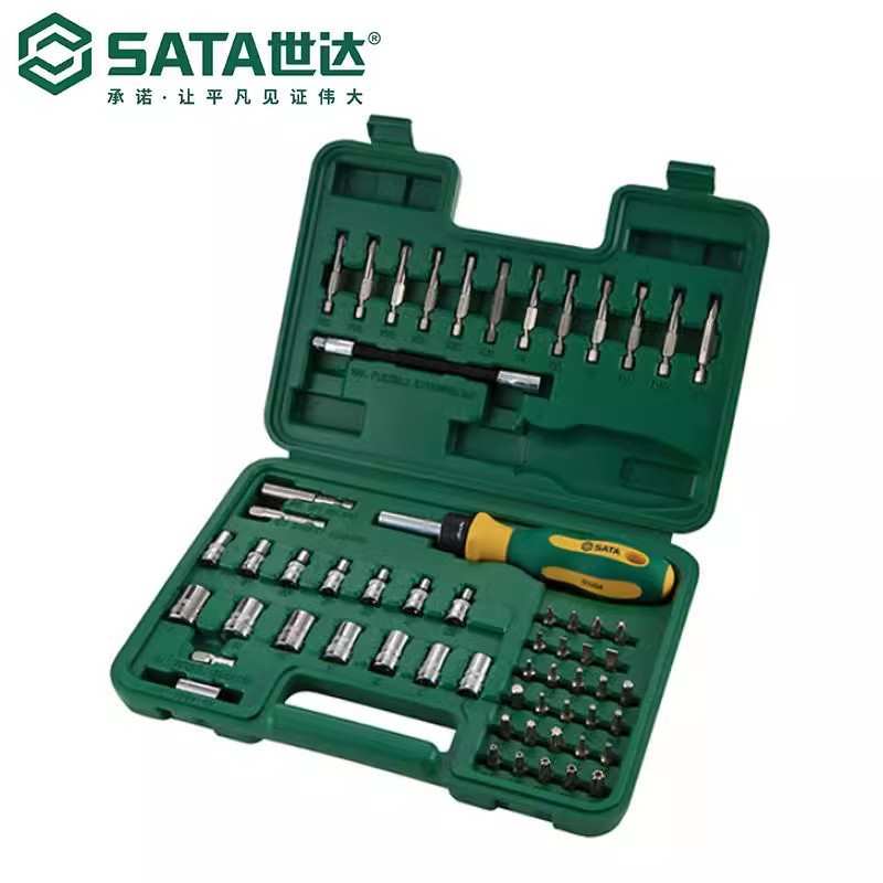 SATA世达旋具头组套09324/09326旋具套筒套装60/80件手动电动6.3M