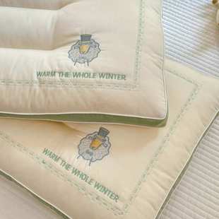 高端羊绒蛋白枕头chao柔软枕头枕芯家用护颈椎枕头单人学生低枕芯