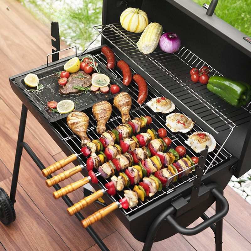 家用庭院木炭烧烤炉别墅烤肉烧烤架户外烤炉架子碳炉子美式BBQ