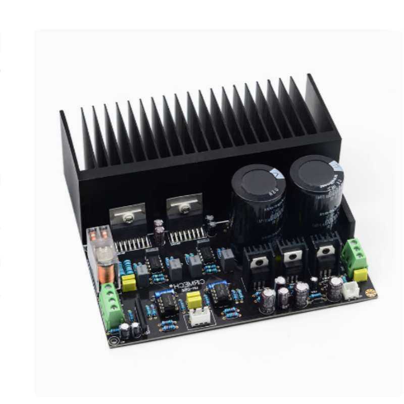 TDA7293大功率功放板OP07立体声双声道100W*2直流伺服NE5534前级