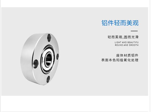 GFH无扣环单轴承型圆法兰带座轴承座组件固定座BARN BFF53-6000ZZ