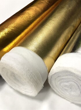 包树金布 包柱子 烫金布料金色抓皱金布红色婚庆节日装饰布