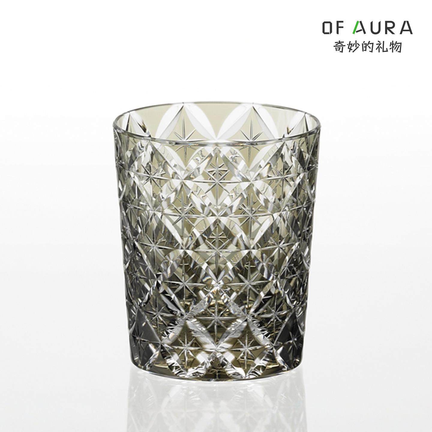 OF AURA江户切子七宝轻奢水晶杯高端威士忌杯水晶玻璃洋酒杯