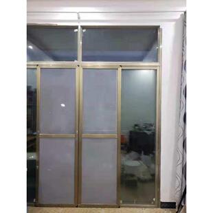 定制落地平移推拉式防蚊防鼠金刚网纱门铝合金边不锈钢阳台纱窗门