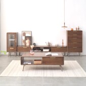 治木工坊全实木电视柜北欧轻奢小户型客厅地柜简约现代樱桃木家具