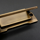 简约纯铜暗装 隐形移推拉门衣柜内抽屉平板拉手柜门把手方形暗扣手