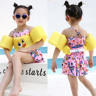 儿童游泳衣手臂圈幼儿宝宝学游泳装 浮力背心泡沫救生衣 备浮圈水袖