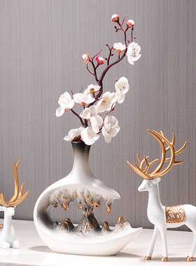 创意艺术高级轻奢装饰品家居里样板房书架酒柜隔断玄关办公室摆件