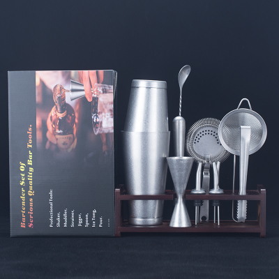 酒吧灵魂版不锈钢礼盒礼品装调酒工具摇酒壶调酒器套装组合