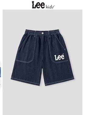 LeeKids童装男童短裤夏季青少年时尚帅气牛仔五分裤儿童纯棉裤子